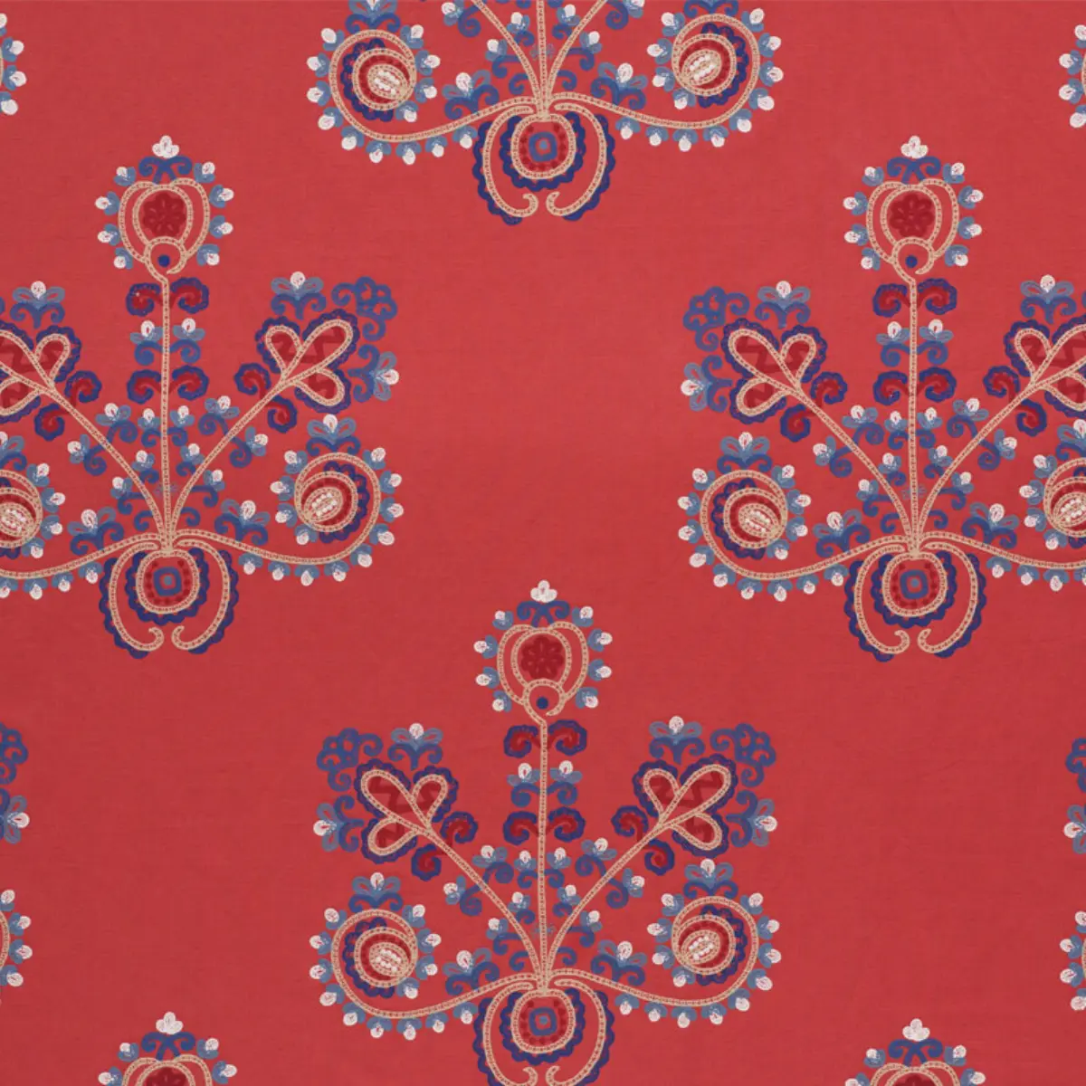 ESTRELLA EMBROIDERY_ VERMILION