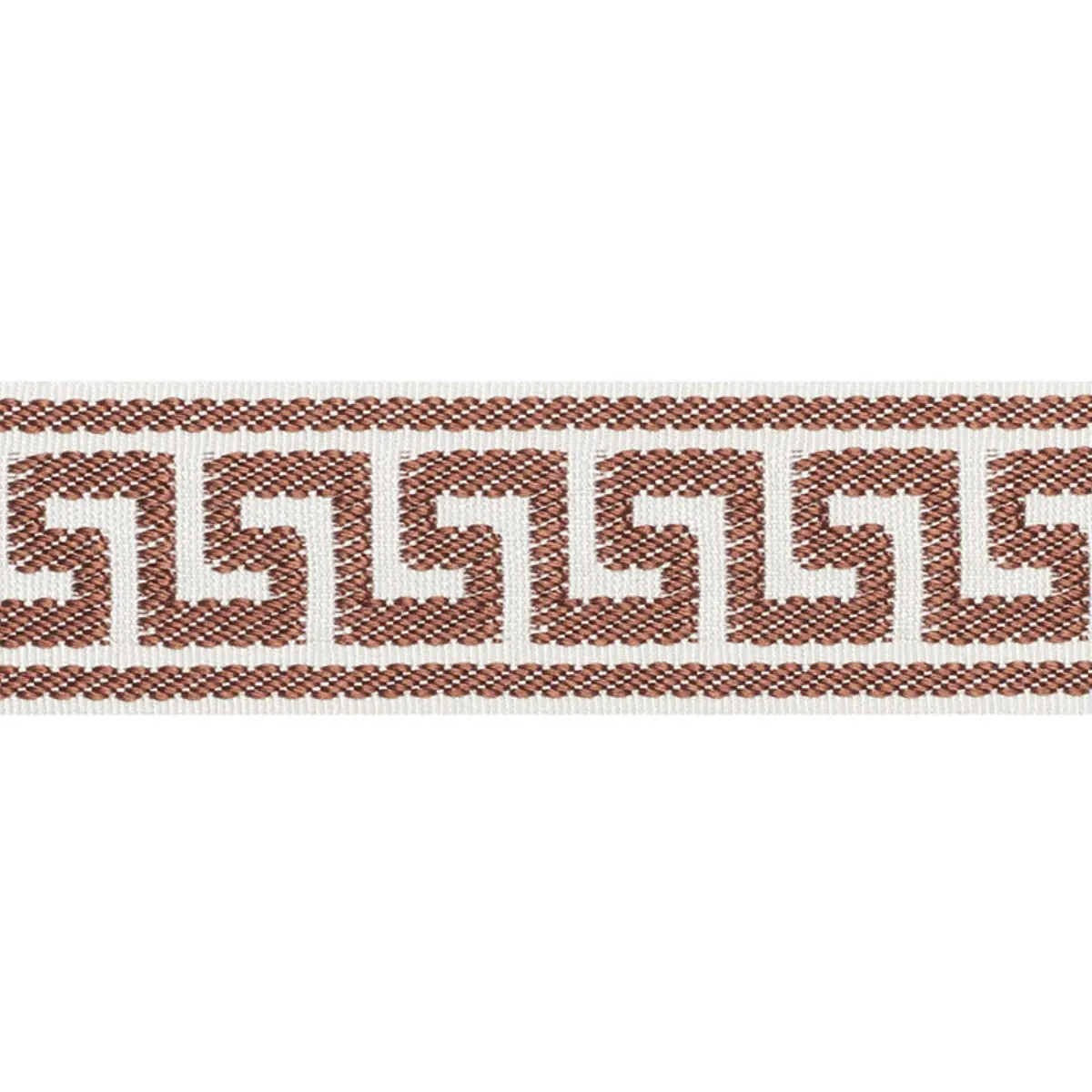 ETIENNE SILK GREEK KEY NARROW_ BROWN