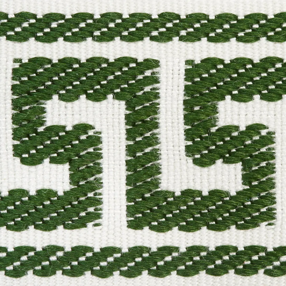 ETIENNE SILK GREEK KEY NARROW_ EMERALD