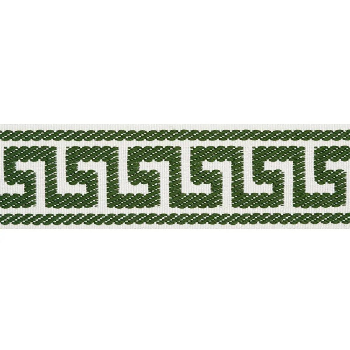 ETIENNE SILK GREEK KEY NARROW_ EMERALD