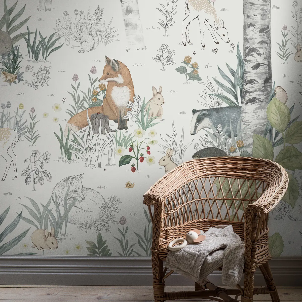 MAGIC FOREST MURAL_ IVORY