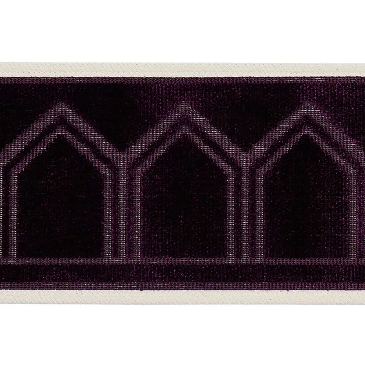 VIZIER VELVET TAPE_ AUBERGINE