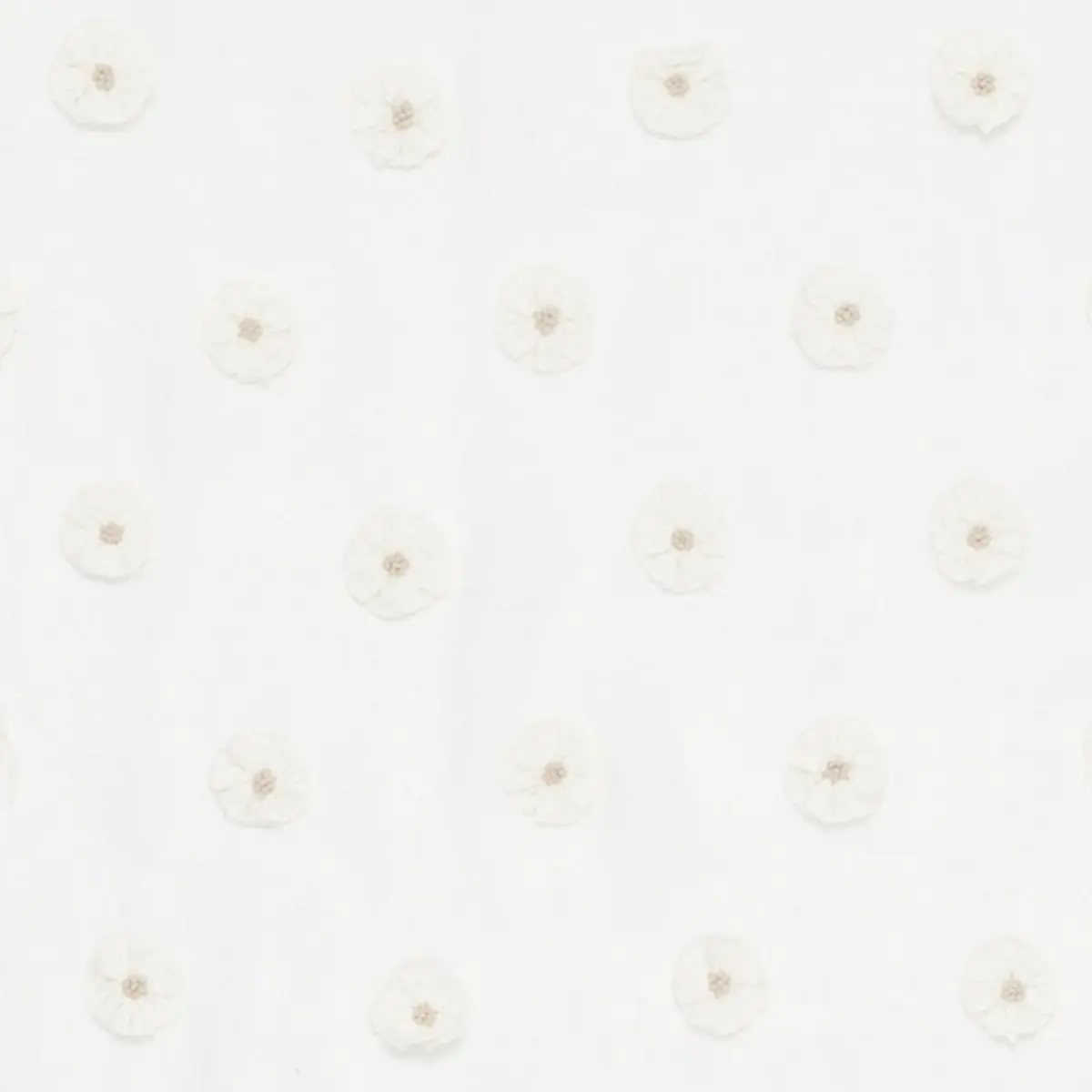 BUTTON FLOWER SHEER_ IVORY