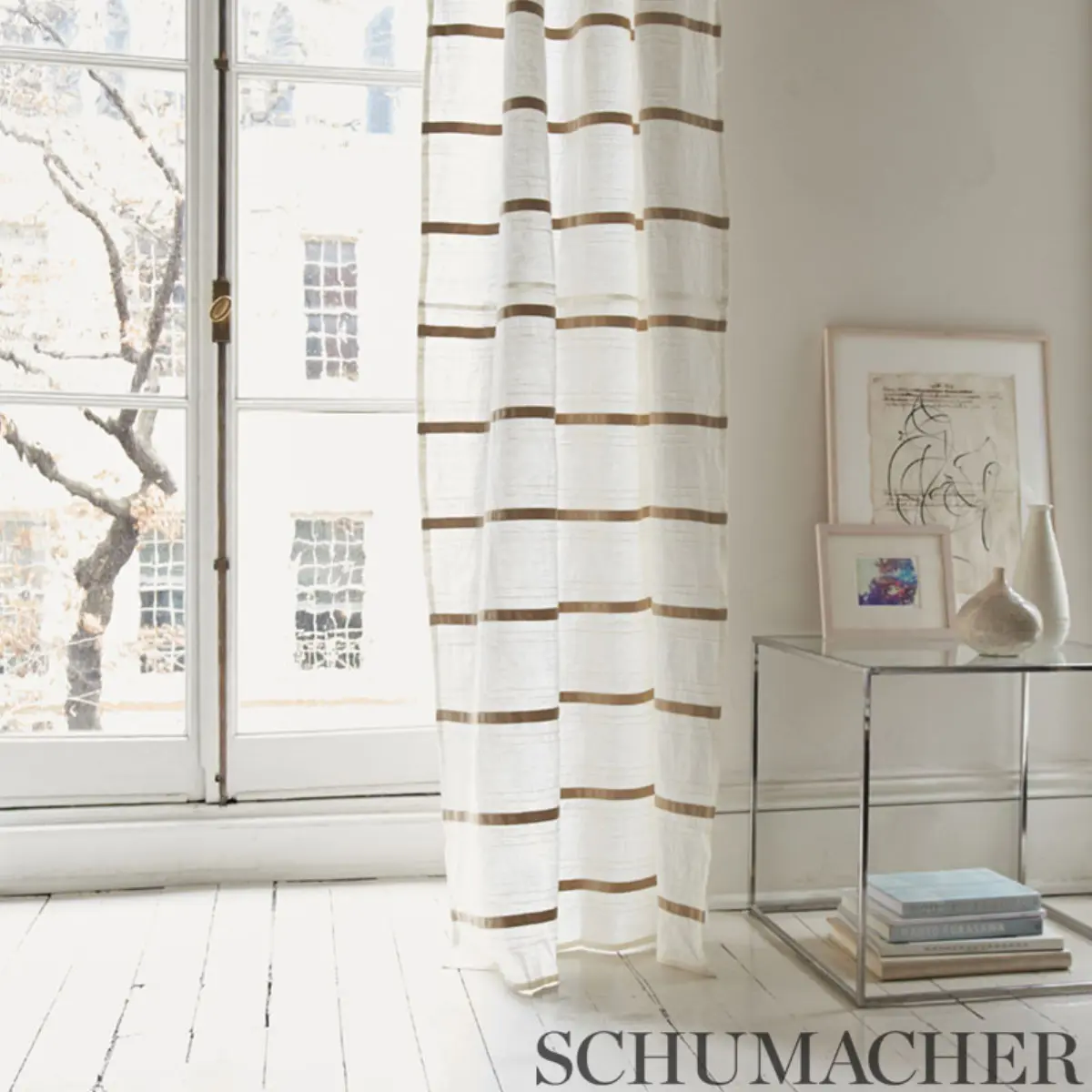 STRIPE APPLIQUÉ SHEER_ BLUE