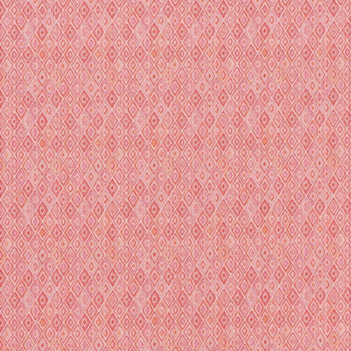 DIAMOND STRIE INDOOR/OUTDOOR_ PINK & ORANGE