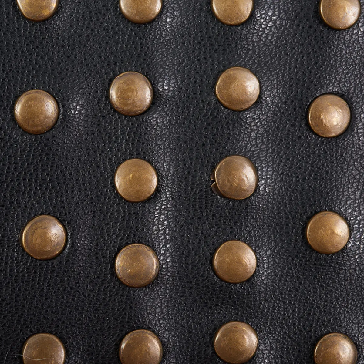 STUDDED LEATHER TRIM_ BLACK