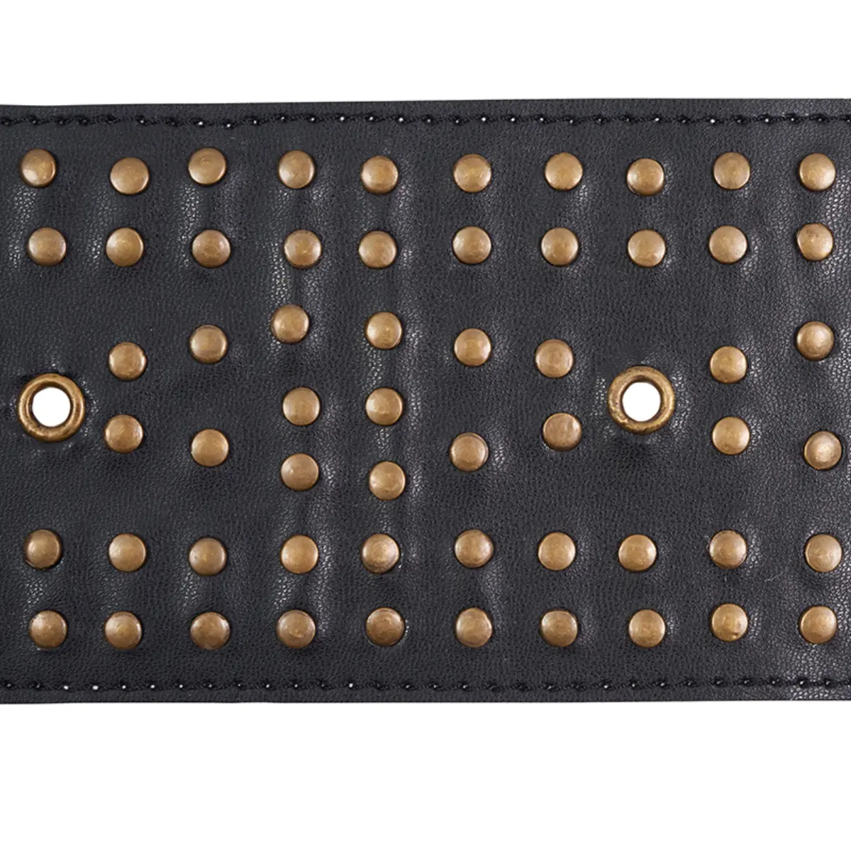 STUDDED LEATHER TRIM_ BLACK