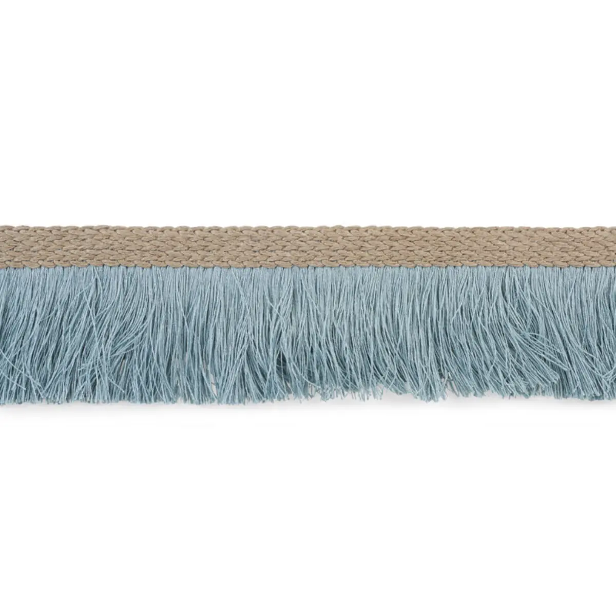 BRAIDED LINEN FRINGE_ SKY
