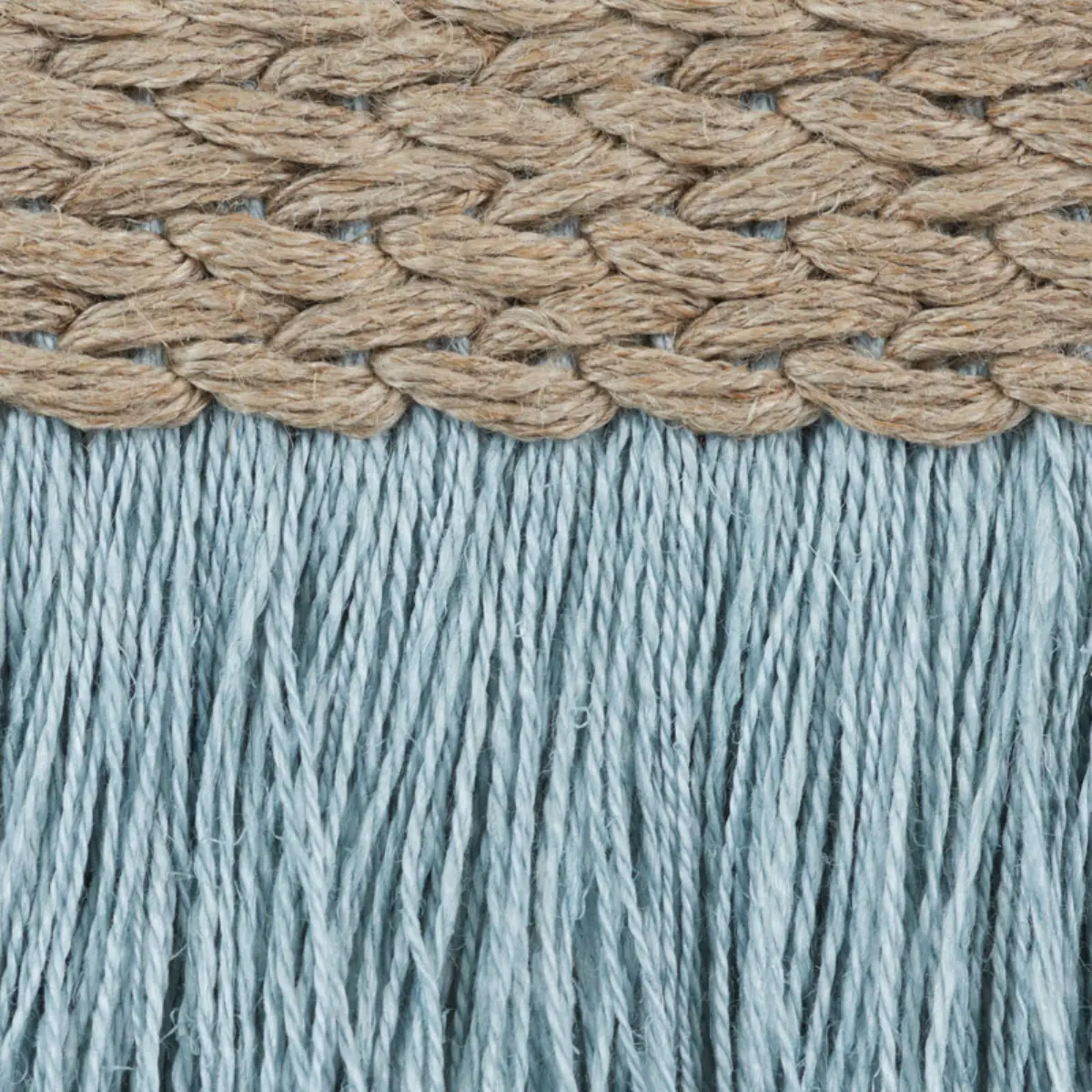 BRAIDED LINEN FRINGE_ SKY