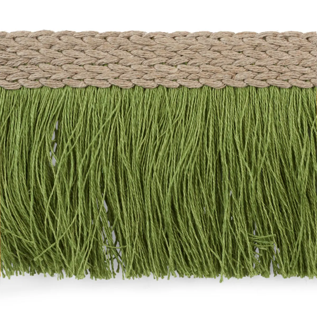 BRAIDED LINEN FRINGE_ LEAF