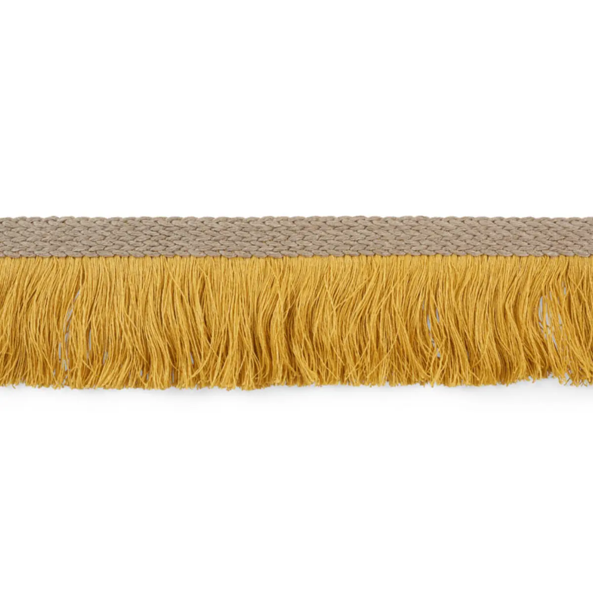 BRAIDED LINEN FRINGE_ GOLD