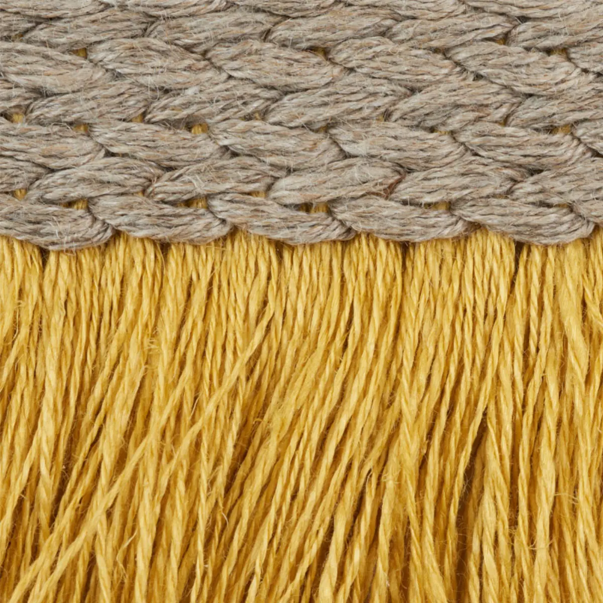 BRAIDED LINEN FRINGE_ GOLD