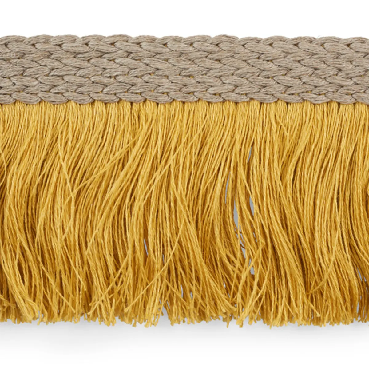 BRAIDED LINEN FRINGE_ GOLD