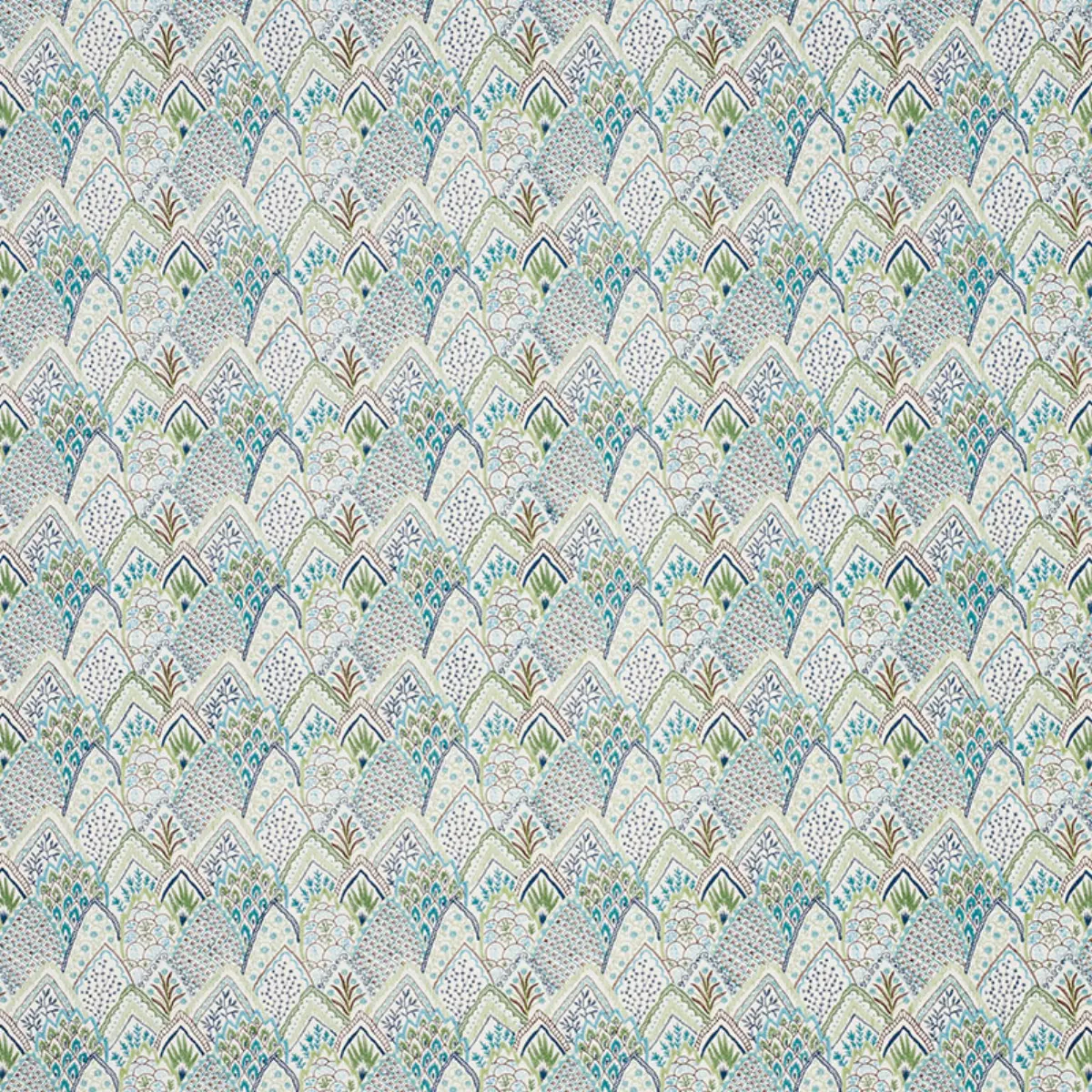 ALBIZIA EMBROIDERY_ BLUE & GREEN