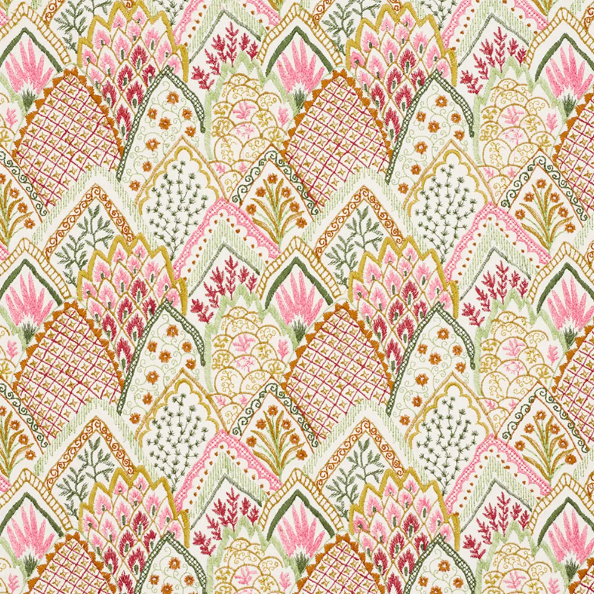 ALBIZIA EMBROIDERY_ PINK & LEAF