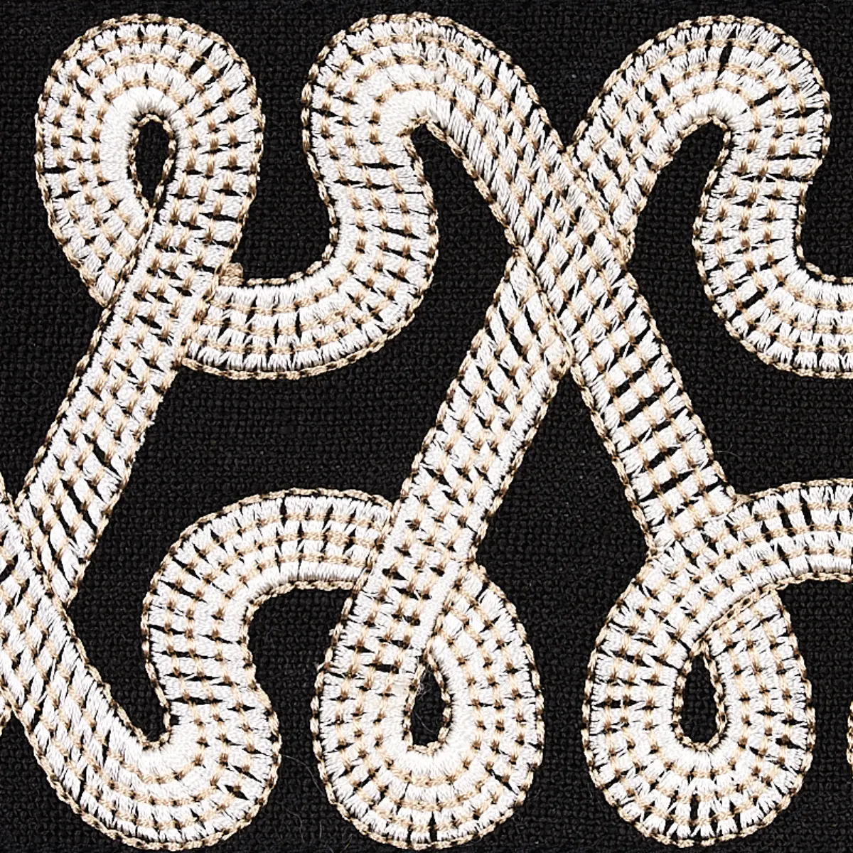 FREEFORM EMBROIDERED TAPE_ BLACK