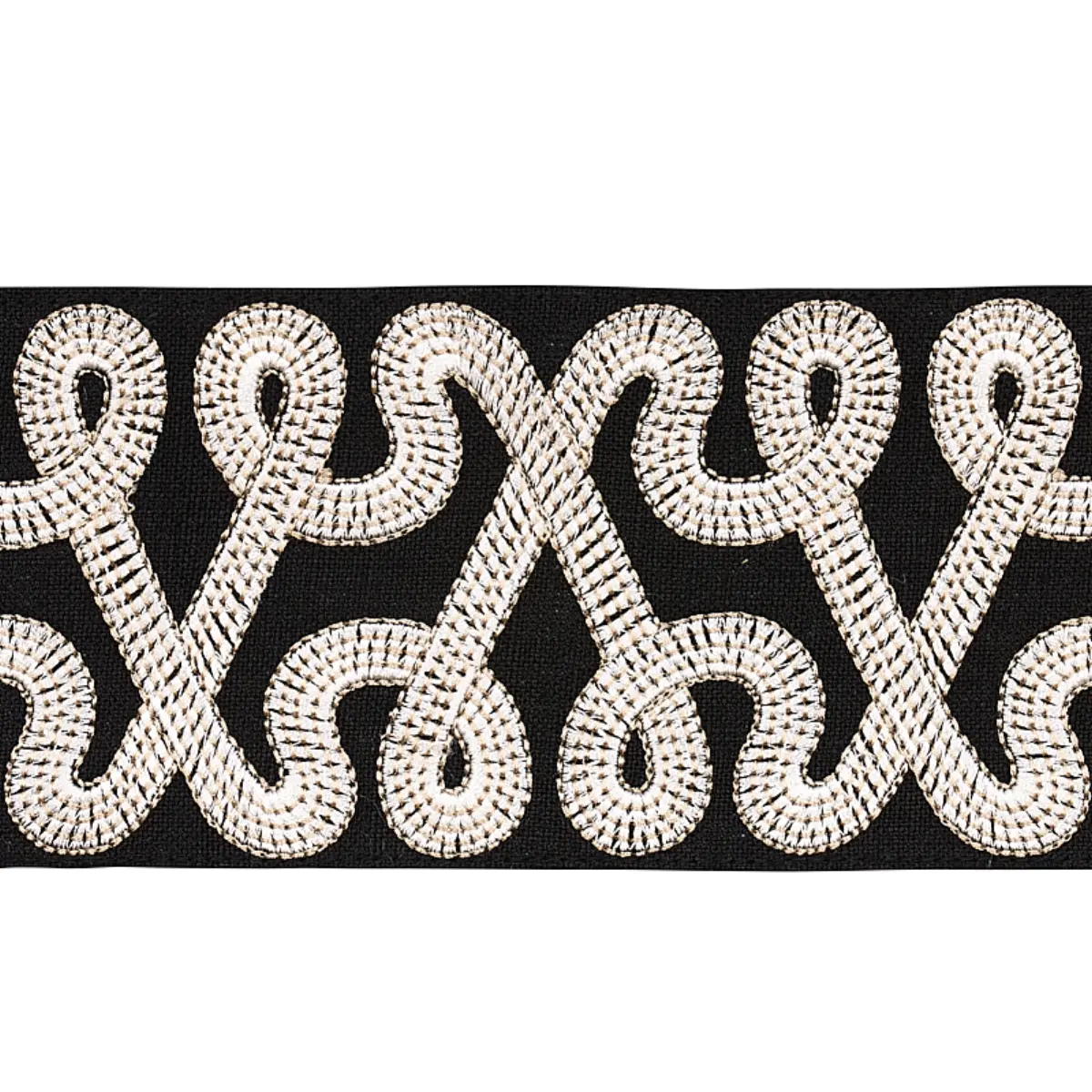 FREEFORM EMBROIDERED TAPE_ BLACK