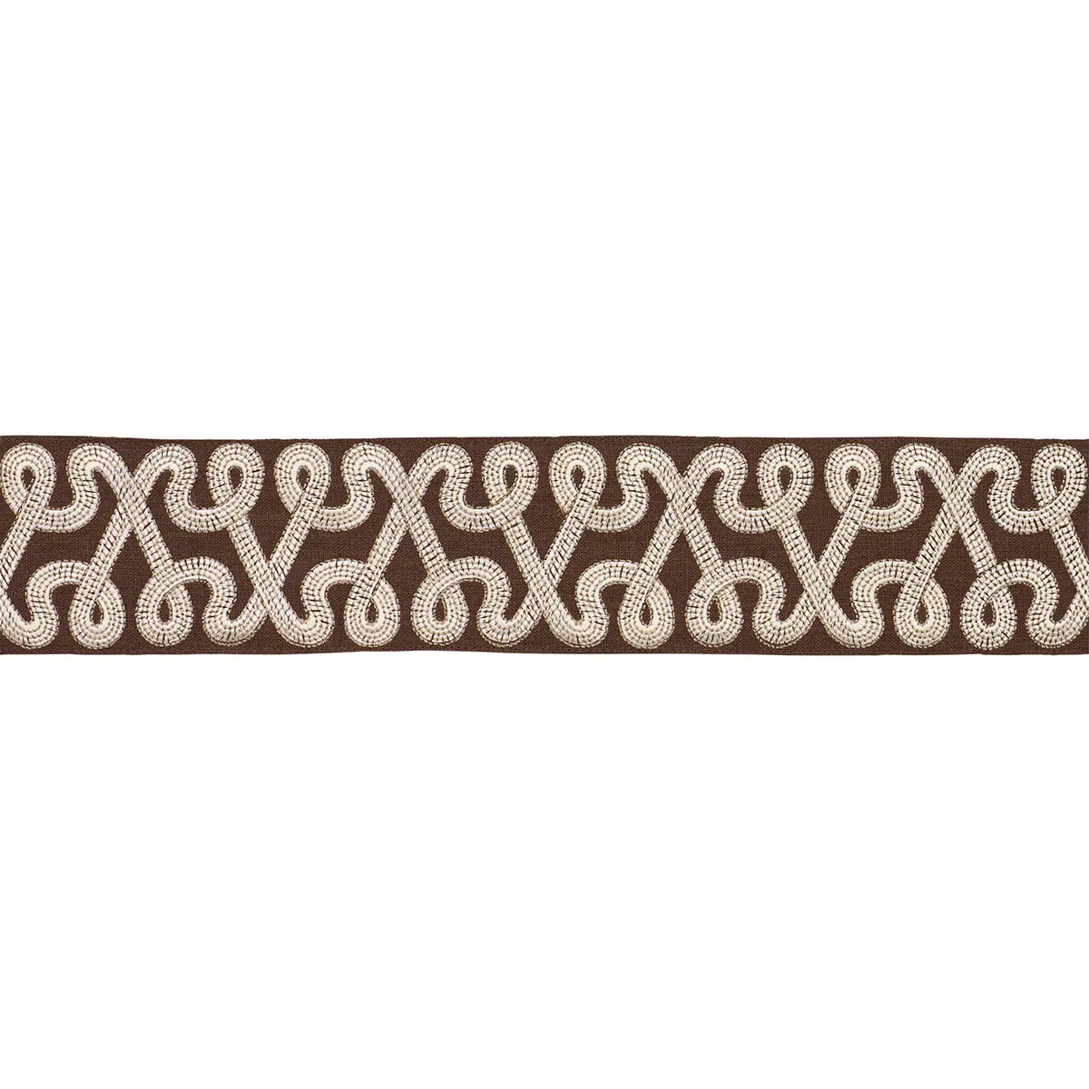 FREEFORM EMBROIDERED TAPE_ CHOCOLATE