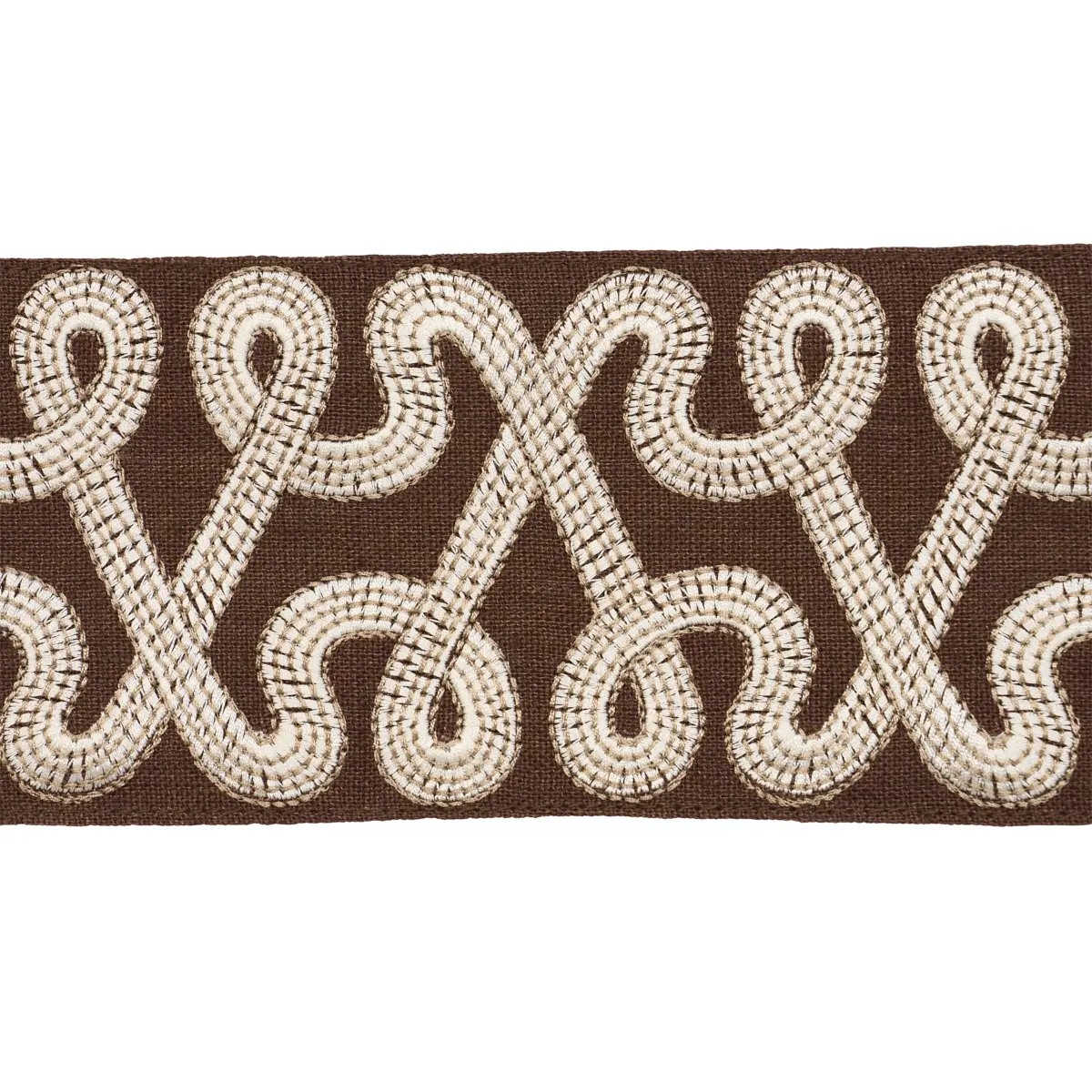 FREEFORM EMBROIDERED TAPE_ CHOCOLATE