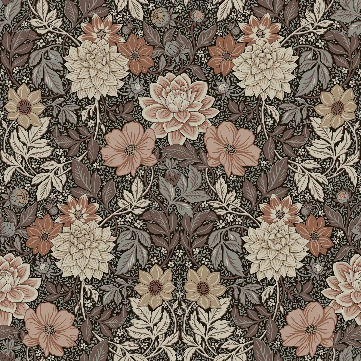 DAHLIA GARDEN_ BROWN