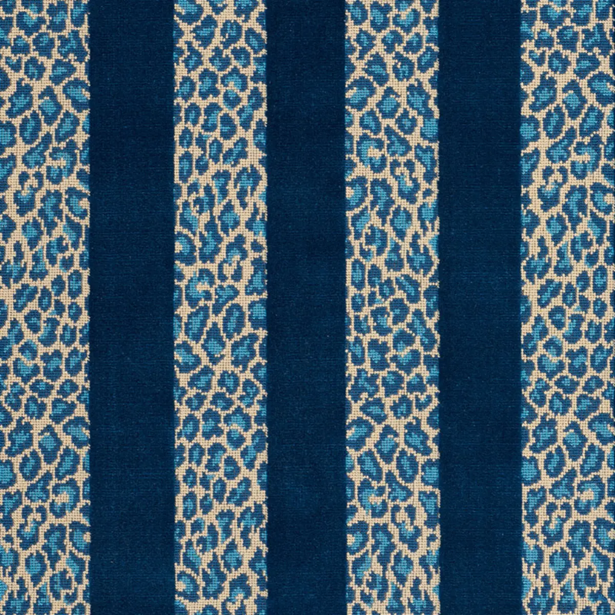 GUEPARD STRIPE VELVET_ MEDITERRANEAN