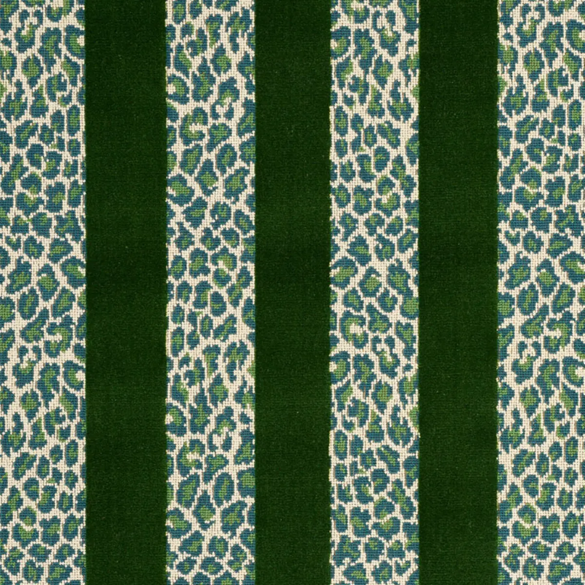 GUEPARD STRIPE VELVET_ EMERALD