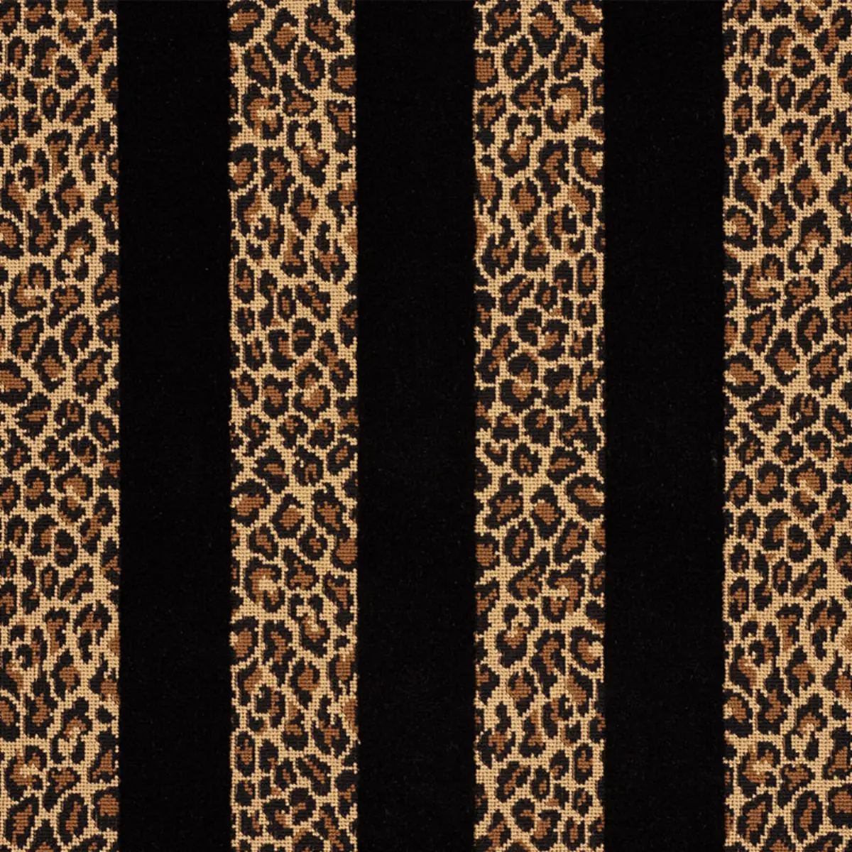 GUEPARD STRIPE VELVET_ BLACK
