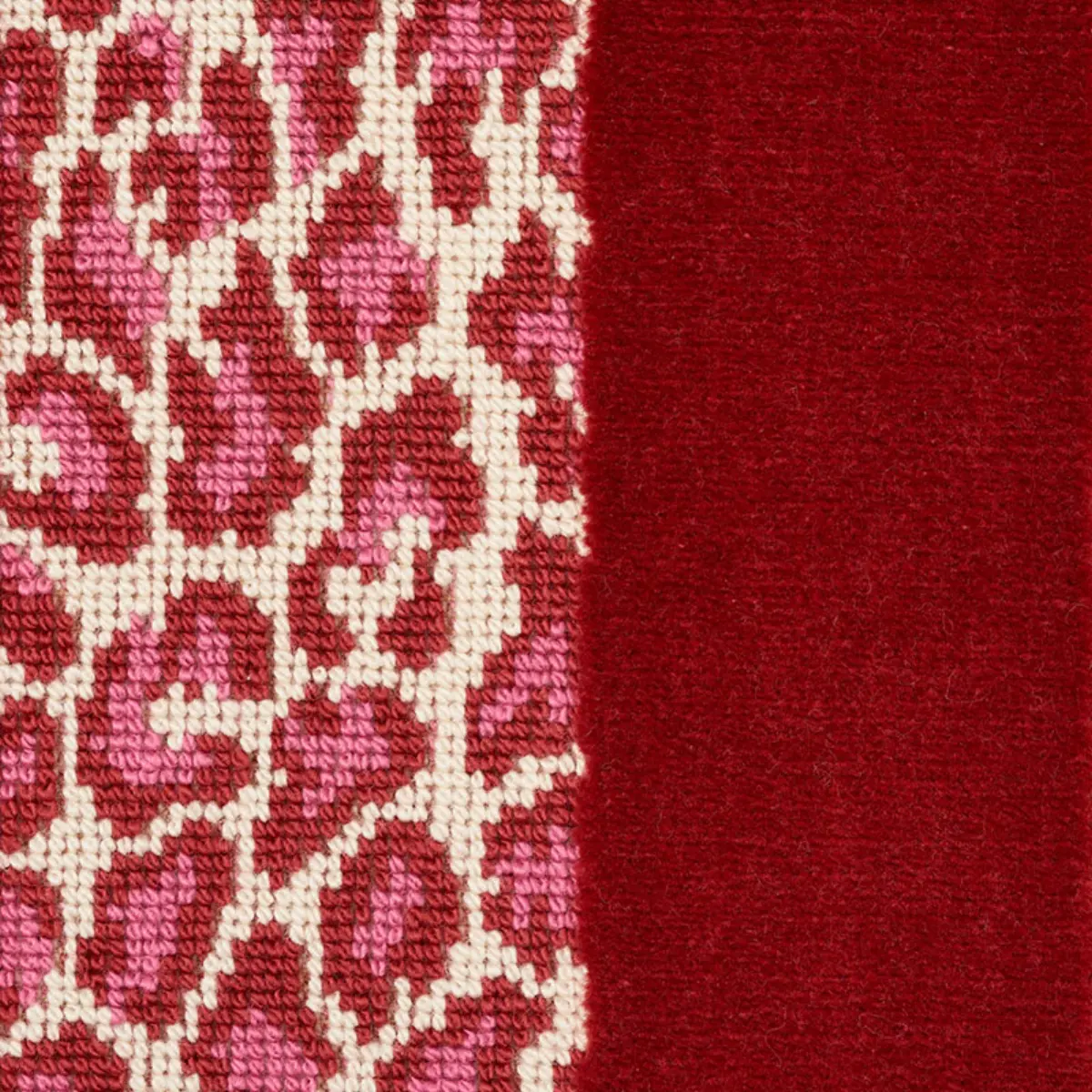 GUEPARD STRIPE VELVET_ RED