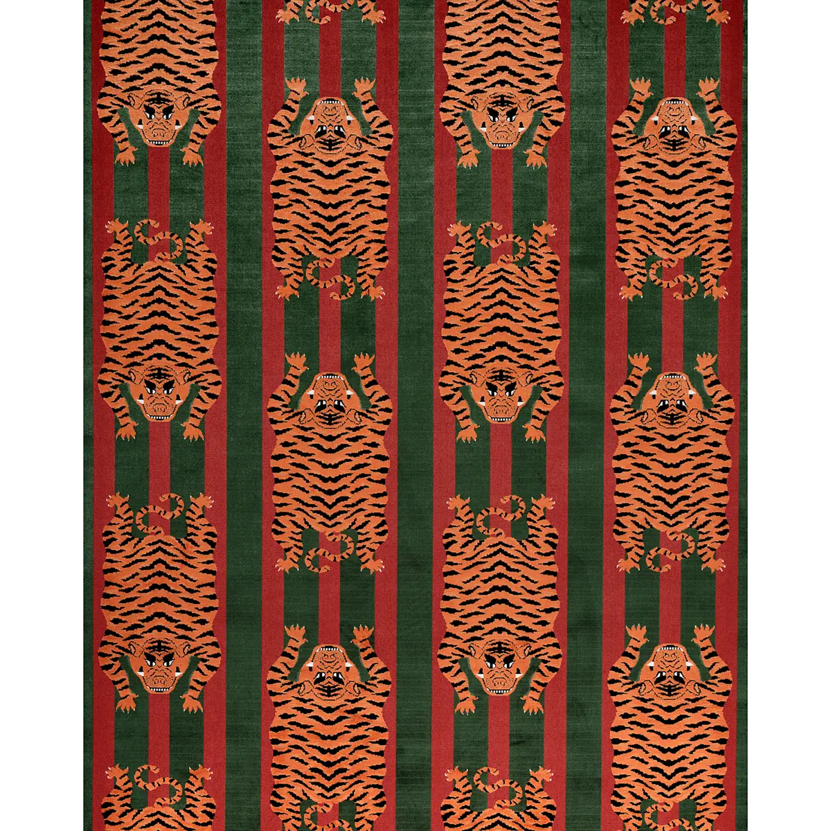 JOKHANG TIGER VELVET_ RED & GREEN