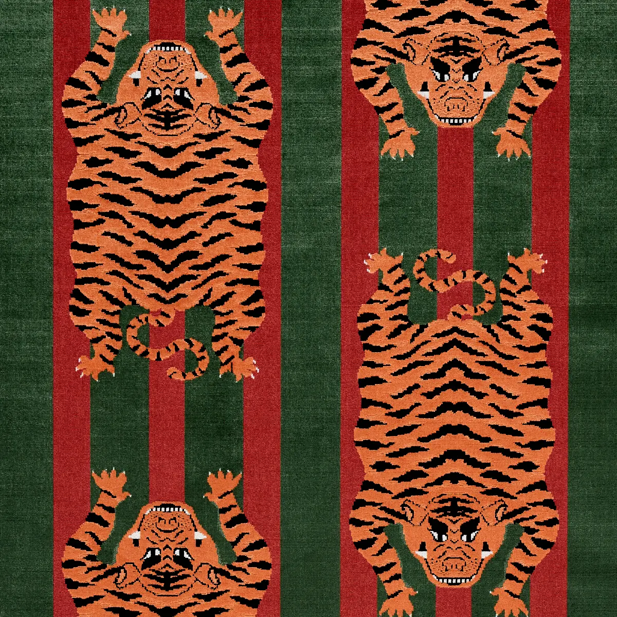 JOKHANG TIGER VELVET_ RED & GREEN