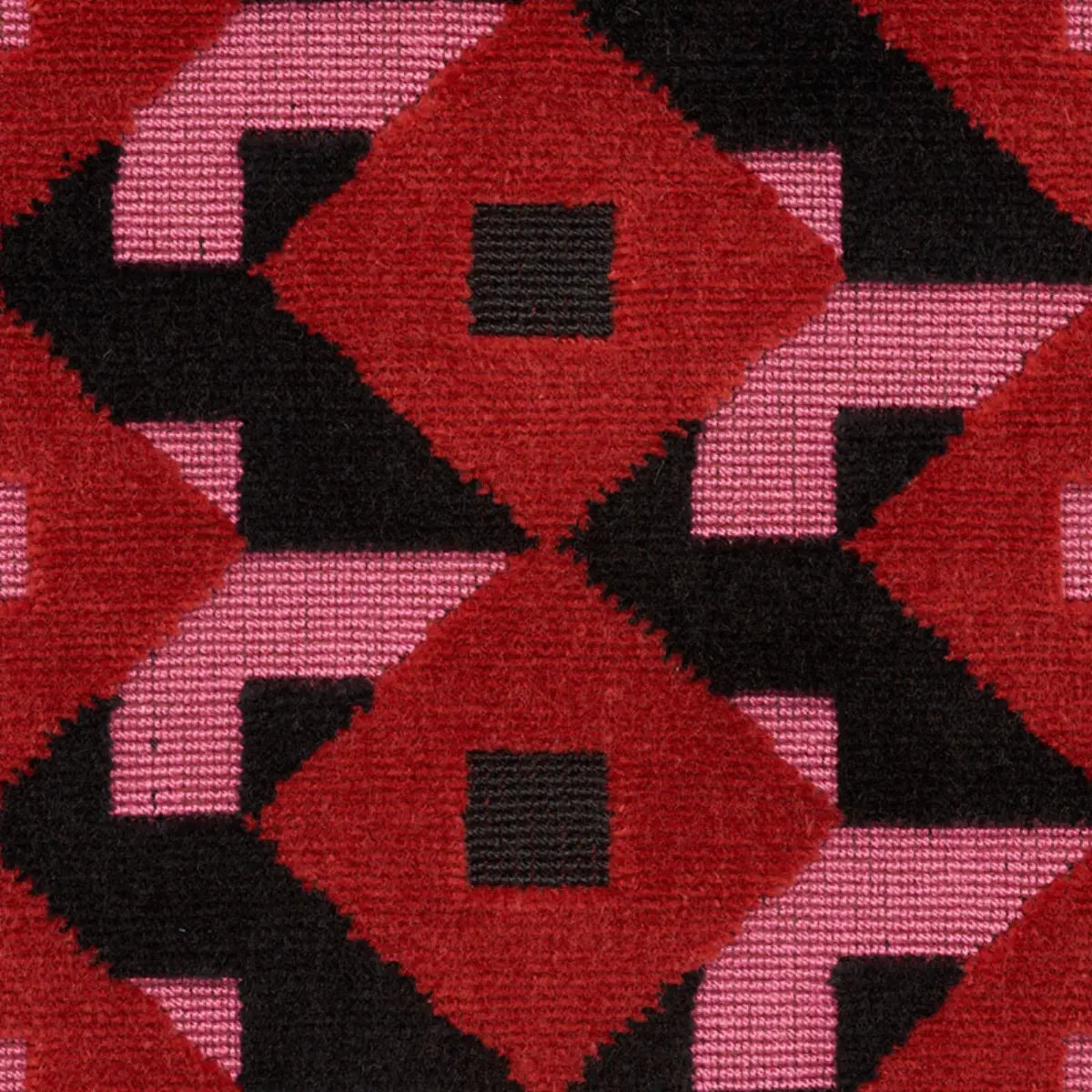 DAZZLE SHIP VELVET_ PINK & BLACK