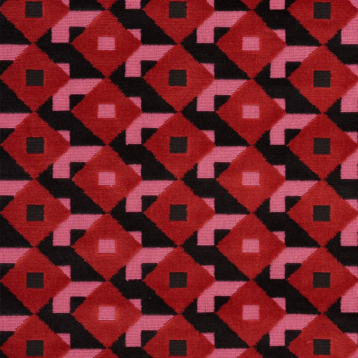 DAZZLE SHIP VELVET_ PINK & BLACK