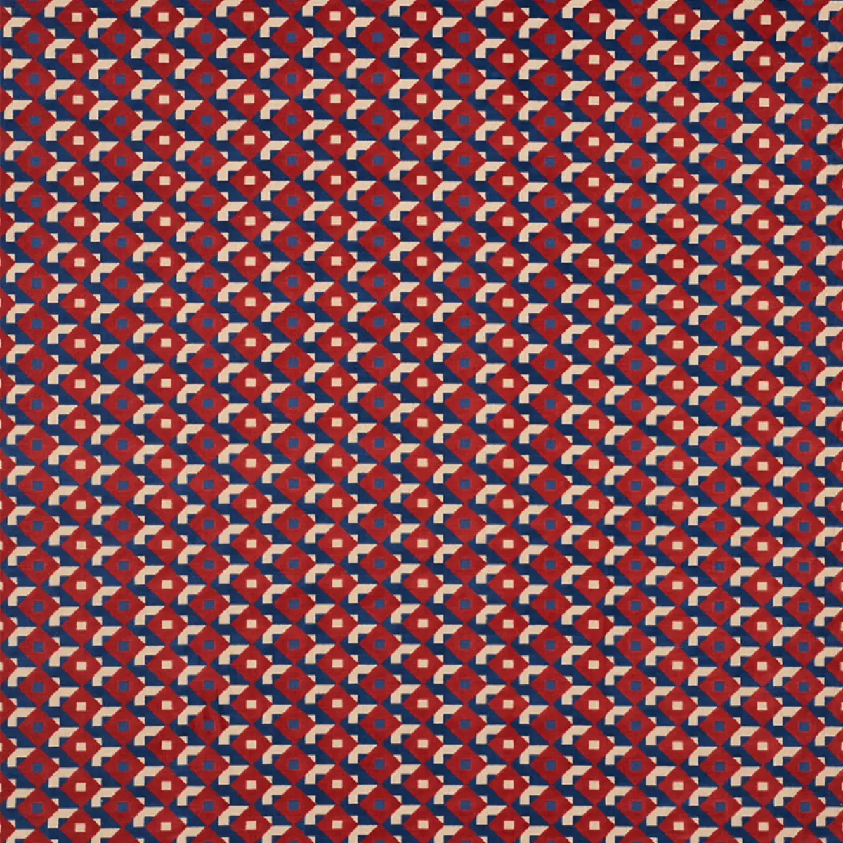 DAZZLE SHIP VELVET_ BLUE & RED