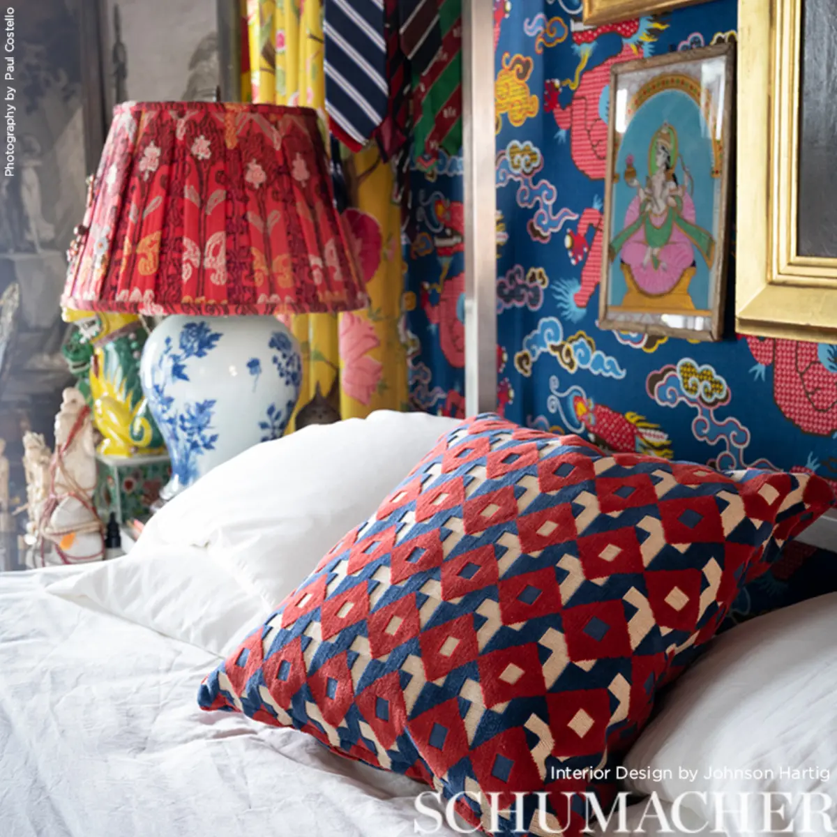 DAZZLE SHIP VELVET_ BLUE & RED
