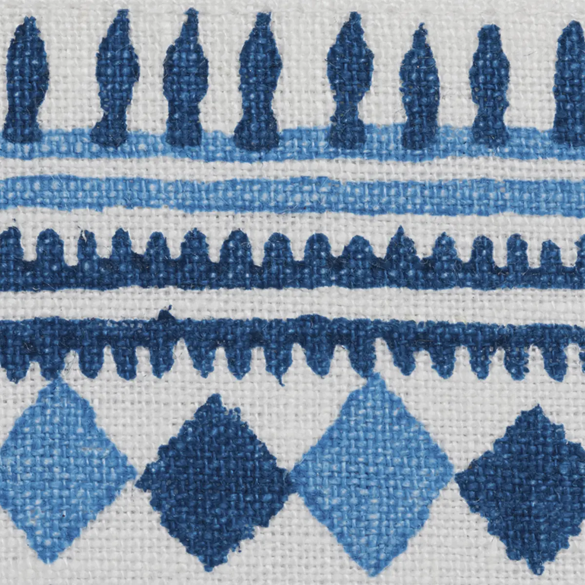 TOULA HAND BLOCKED LINEN TAPE_ BLUES