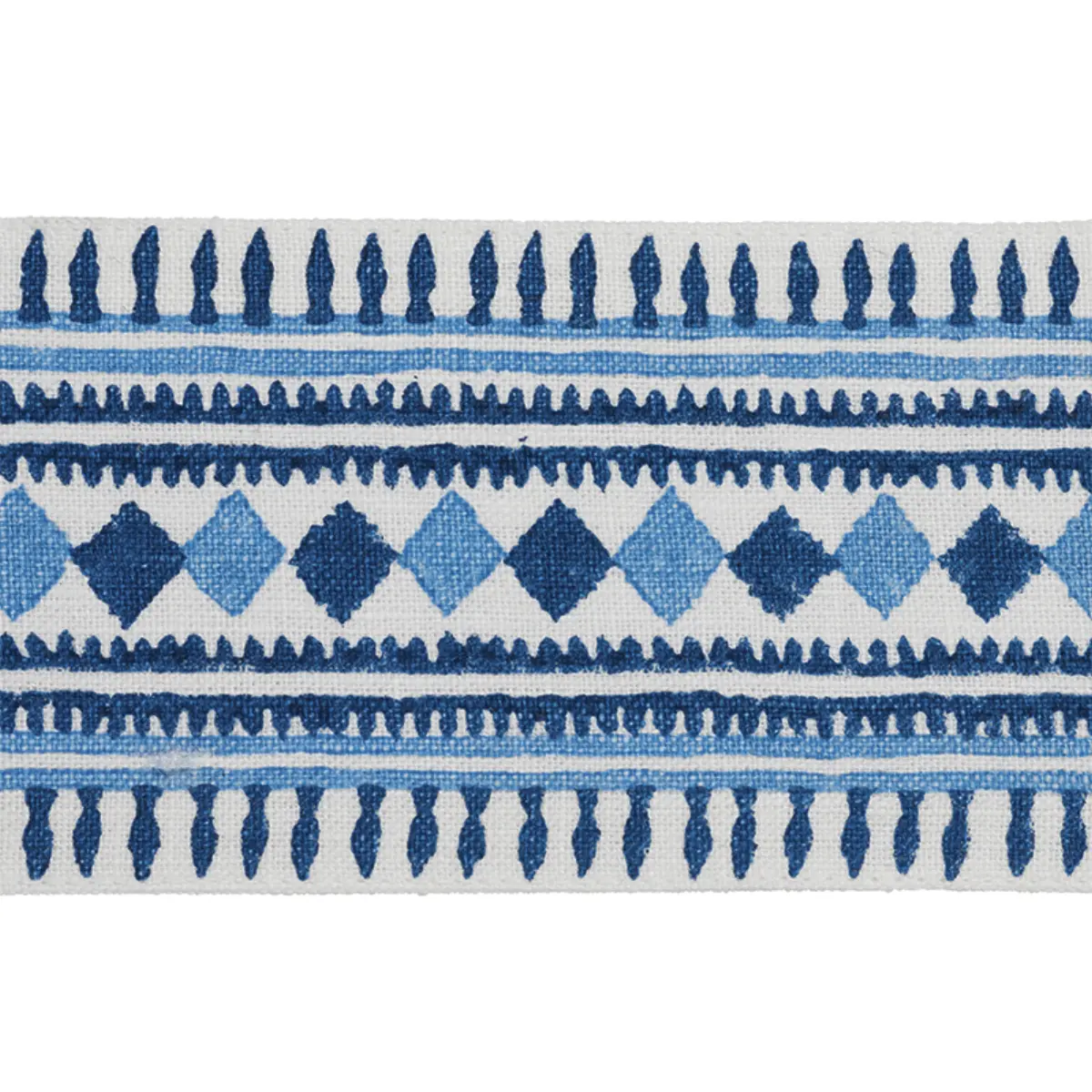 TOULA HAND BLOCKED LINEN TAPE_ BLUES