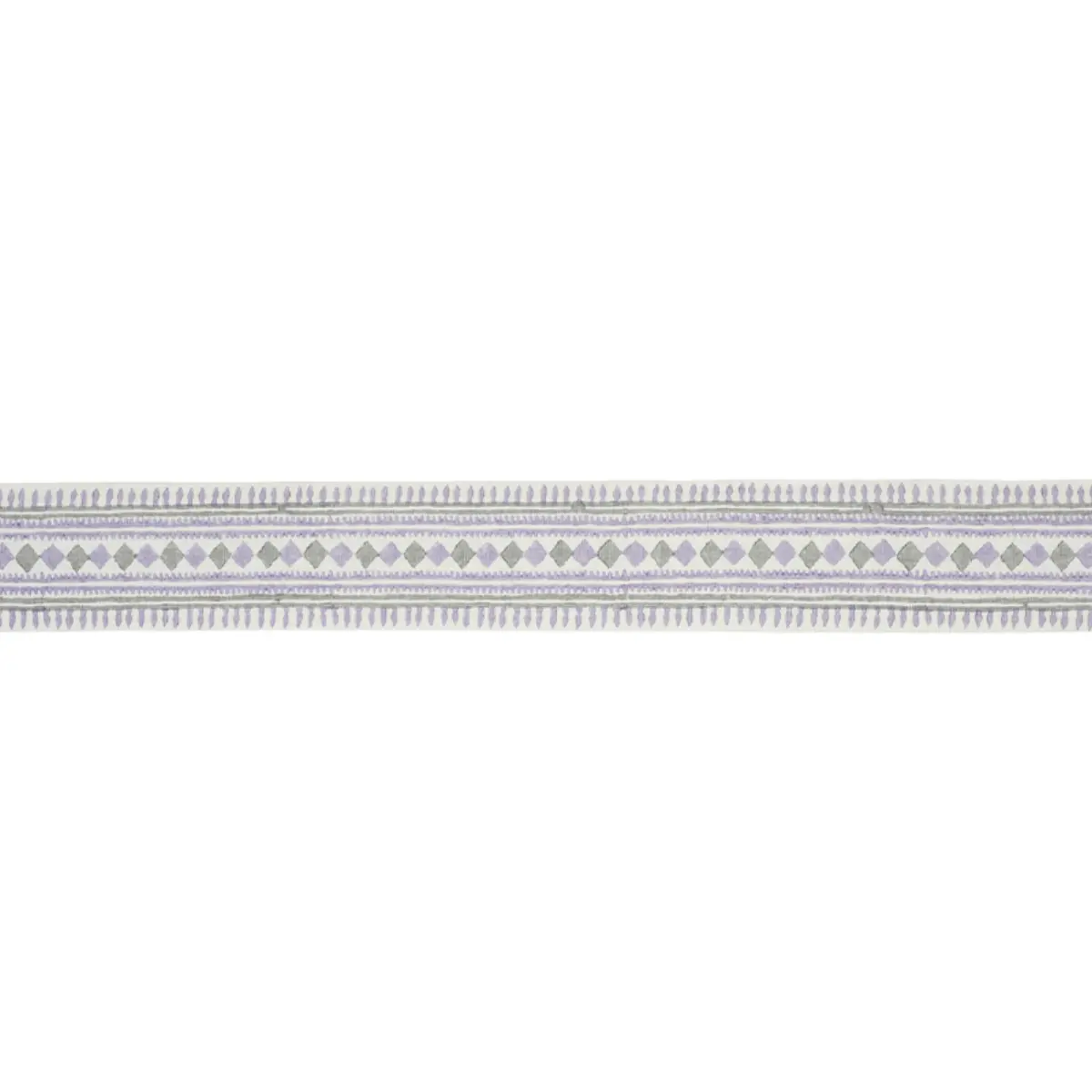 TOULA HAND BLOCKED LINEN TAPE_ LILAC & GREY