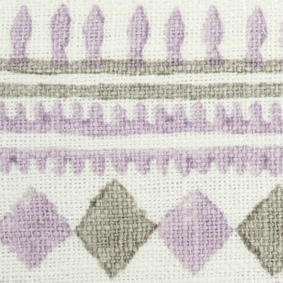TOULA HAND BLOCKED LINEN TAPE_ LILAC & GREY