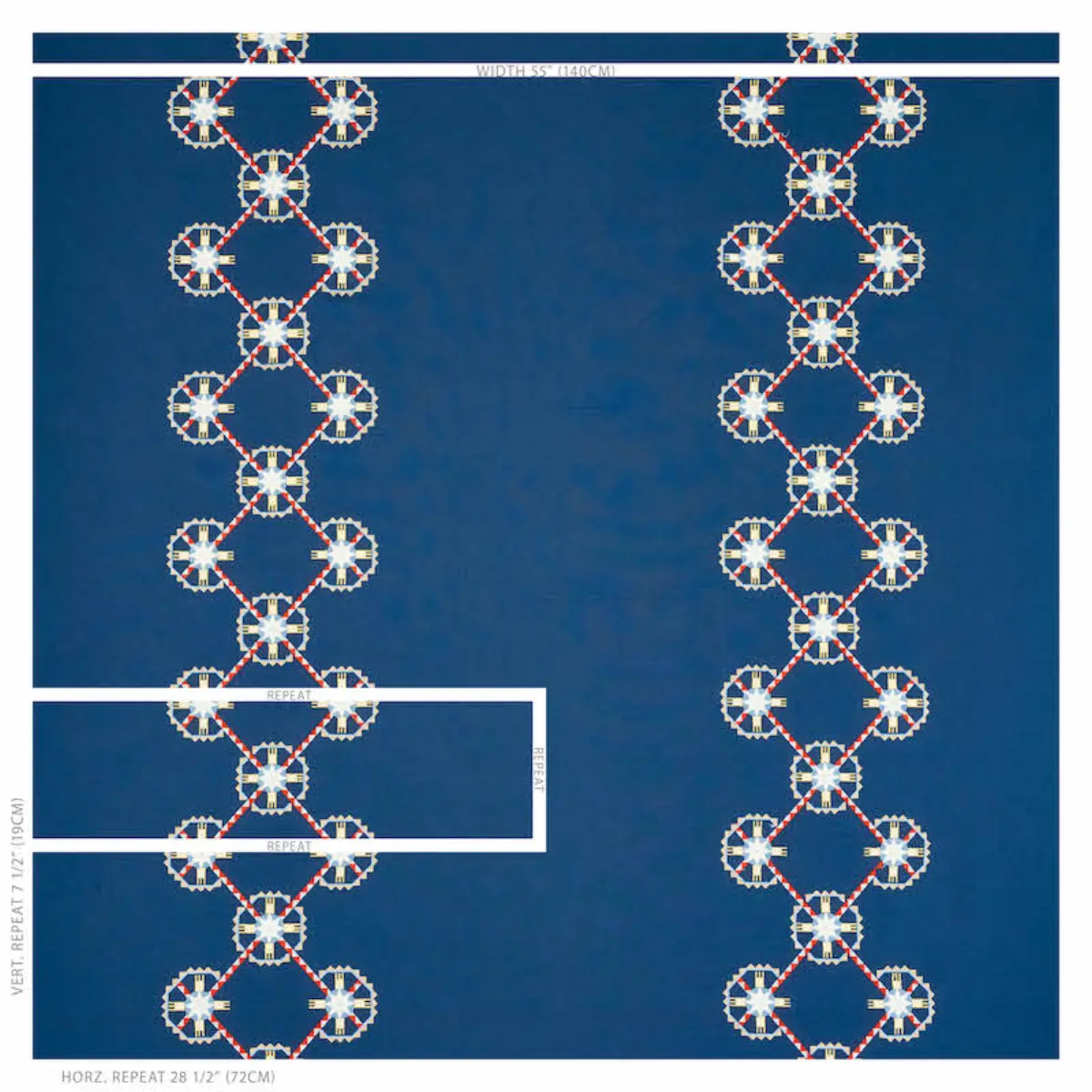 CHAMIZAL EMBROIDERY_ BLUE & RED