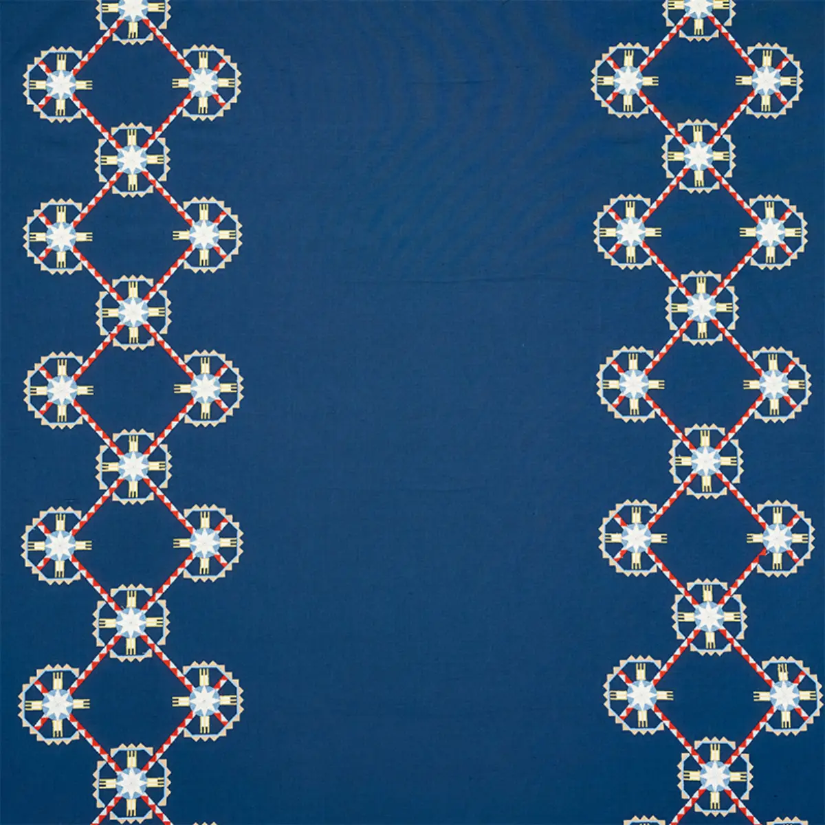 CHAMIZAL EMBROIDERY_ BLUE & RED