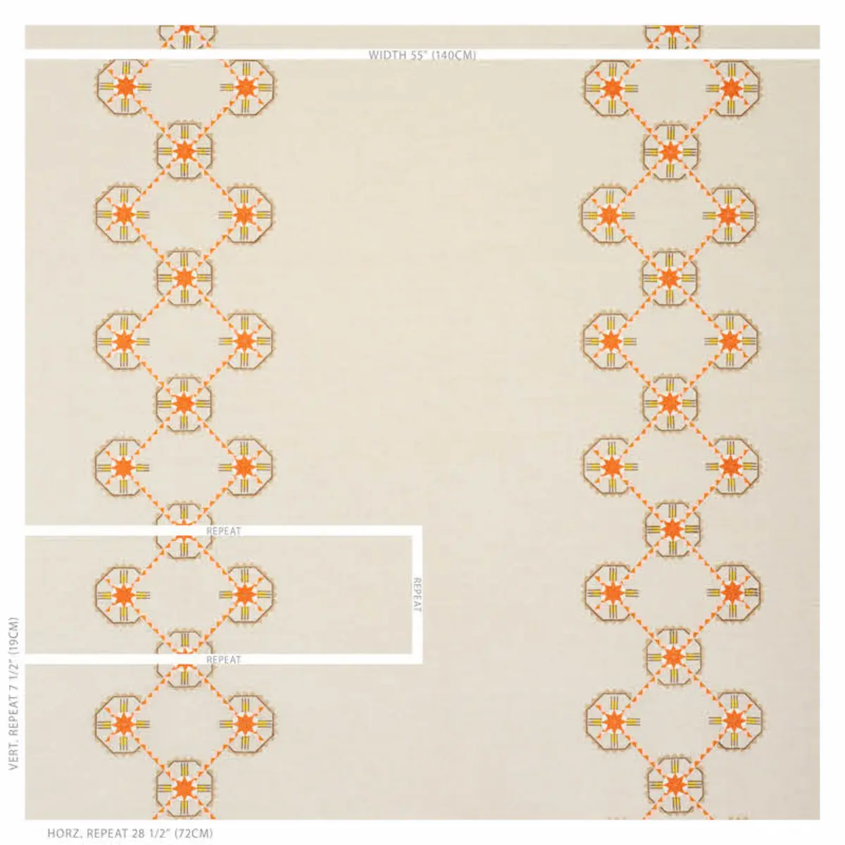 CHAMIZAL EMBROIDERY_ ORANGE & PINK