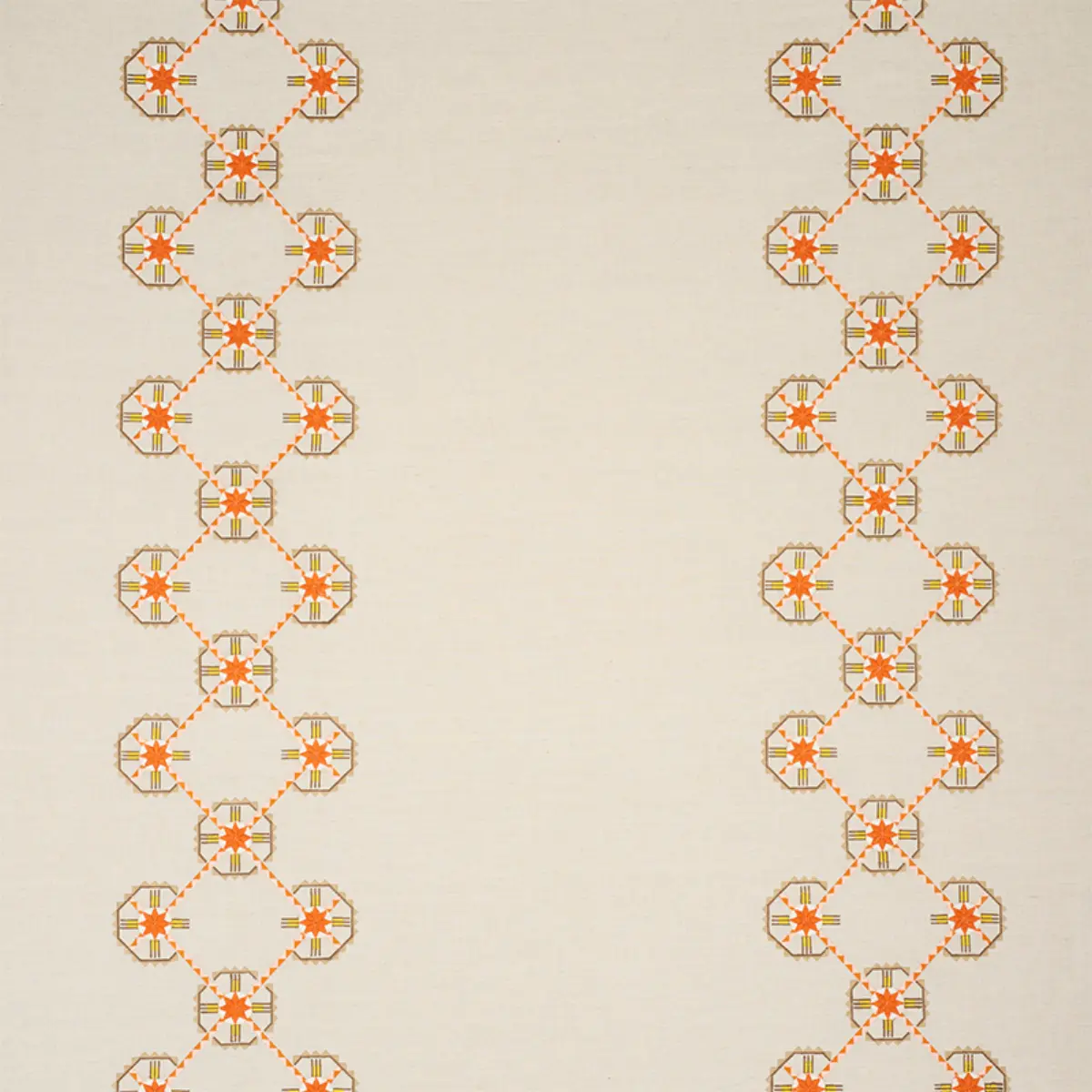 CHAMIZAL EMBROIDERY_ ORANGE & PINK