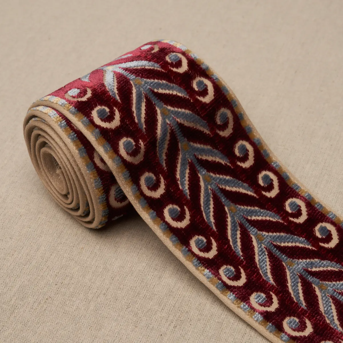 MARION VELVET TAPE_ AUBERGINE
