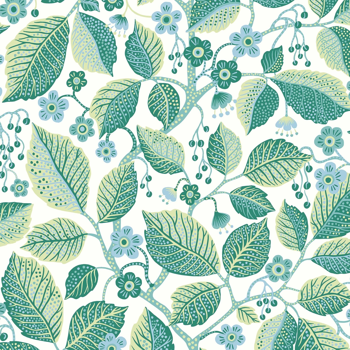 ELM TREE_ BLUE AND GREEN