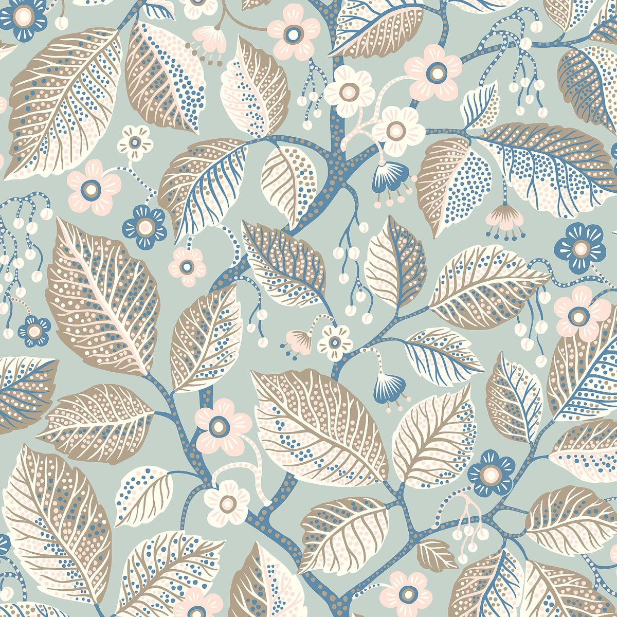 ELM TREE_ BLUE AND PINK