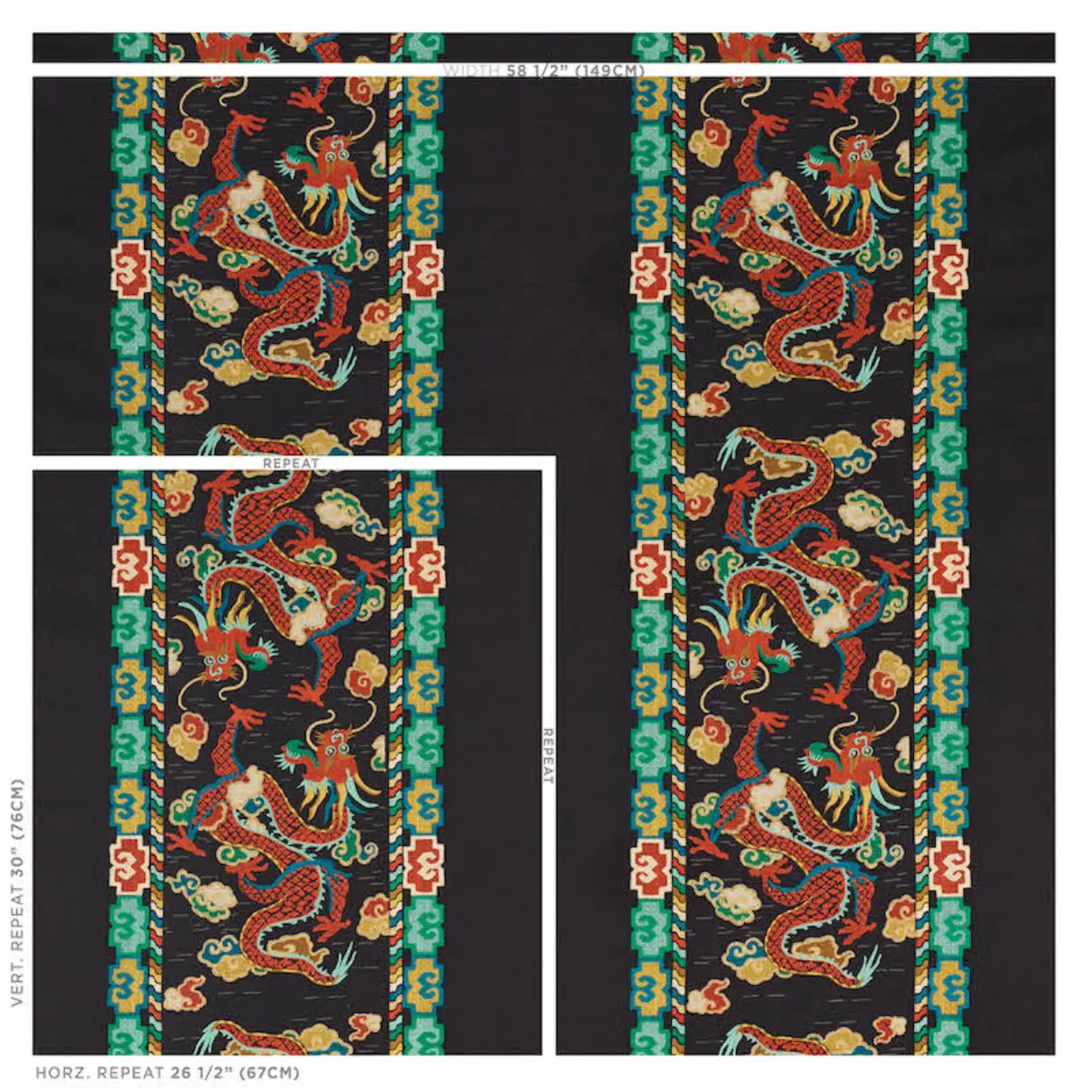 LOTAN DRAGON EMBROIDERY_ BLACK