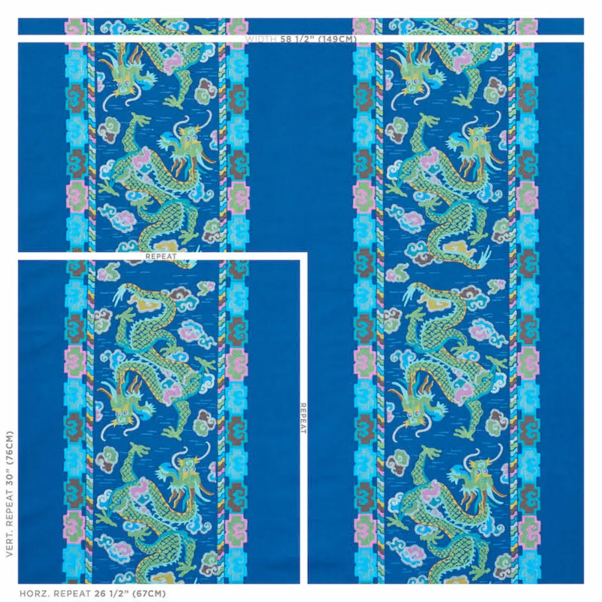 LOTAN DRAGON EMBROIDERY_ BLUE