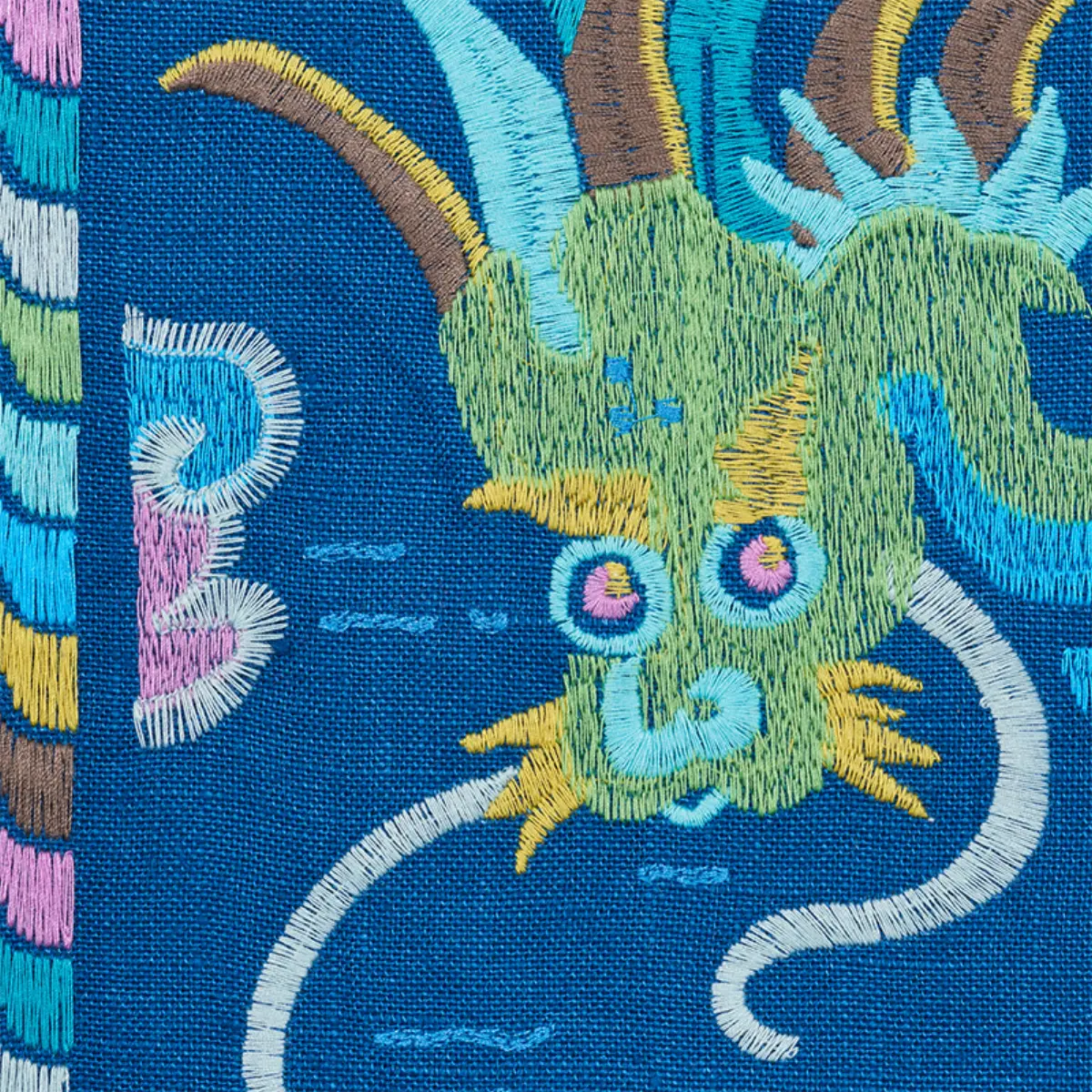 LOTAN DRAGON EMBROIDERY_ BLUE