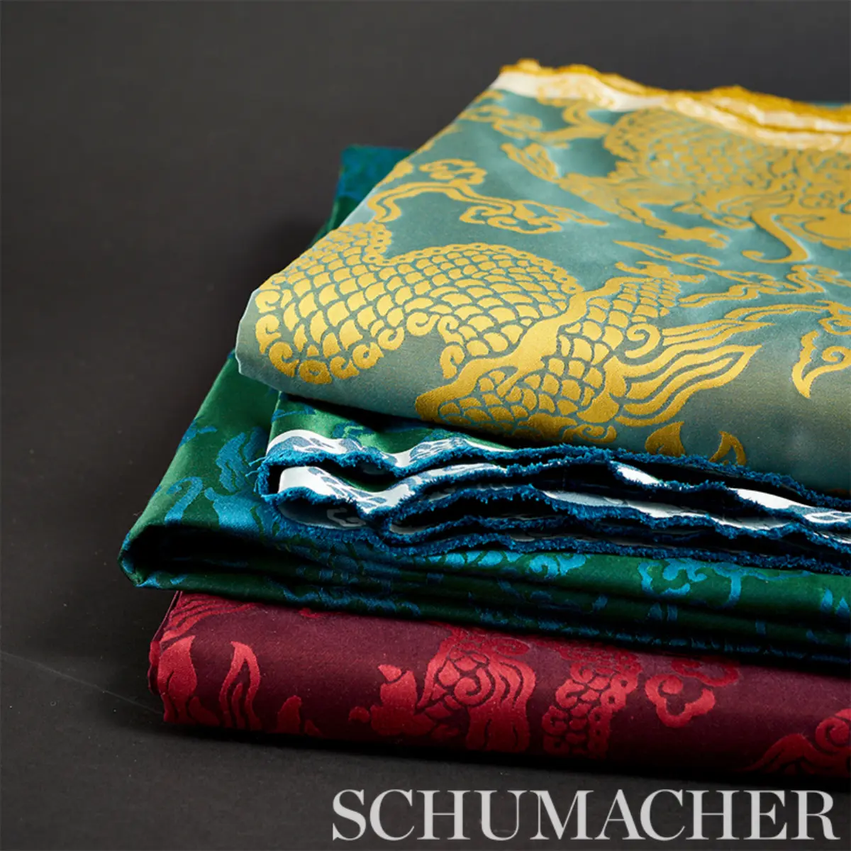 RUAN DRAGON DAMASK_ GARNET