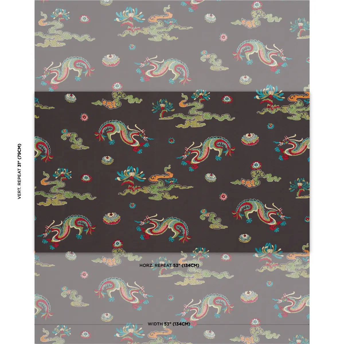 Hanlun Dragon Embroidery_ CHARCOAL